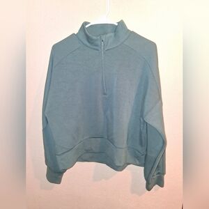 Thrive Society Green Ultraluxe Half Zip Pullover L